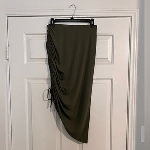 Green Asymmetrical Express Skirt